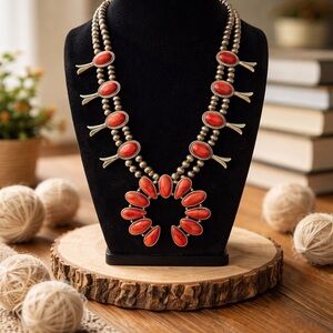 Elegant Red and Gold Necklace